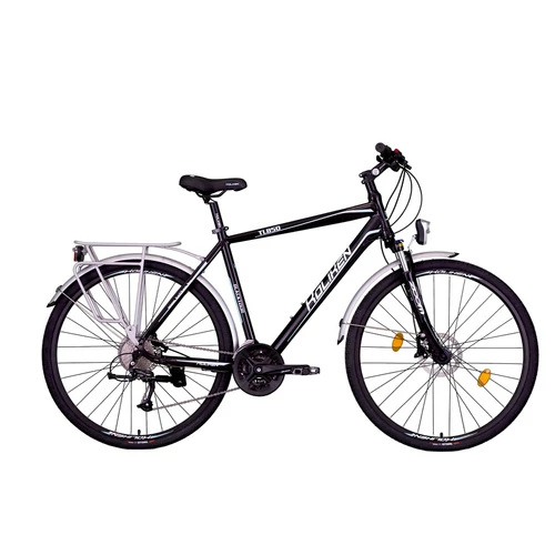 28" Koliken Blacktour férfi teleszkópos, váltós kerékpár - Fekete